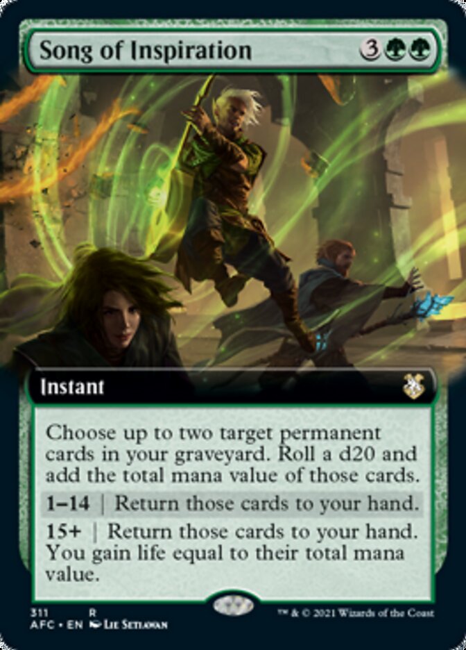 Magic | Song of Inspiration (Extended Art) [Dungeons & Dragons: Adventures in the Forgotten Realms Commander] | The Nerd Merchant