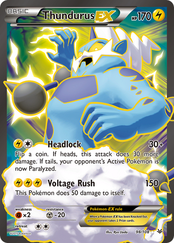 Pokemon | Thundurus EX (98/108) [XY: Roaring Skies] | The Nerd Merchant