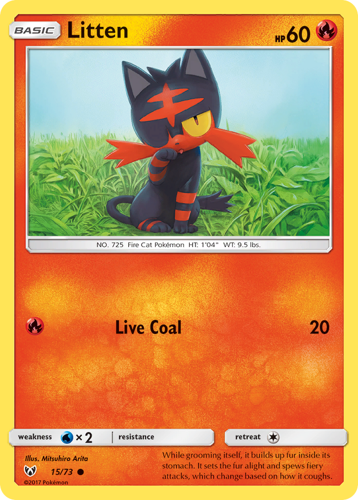 Pokemon | Litten (15/73) [Sun & Moon: Shining Legends] | The Nerd Merchant