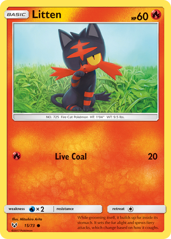 Pokemon | Litten (15/73) [Sun & Moon: Shining Legends] | The Nerd Merchant