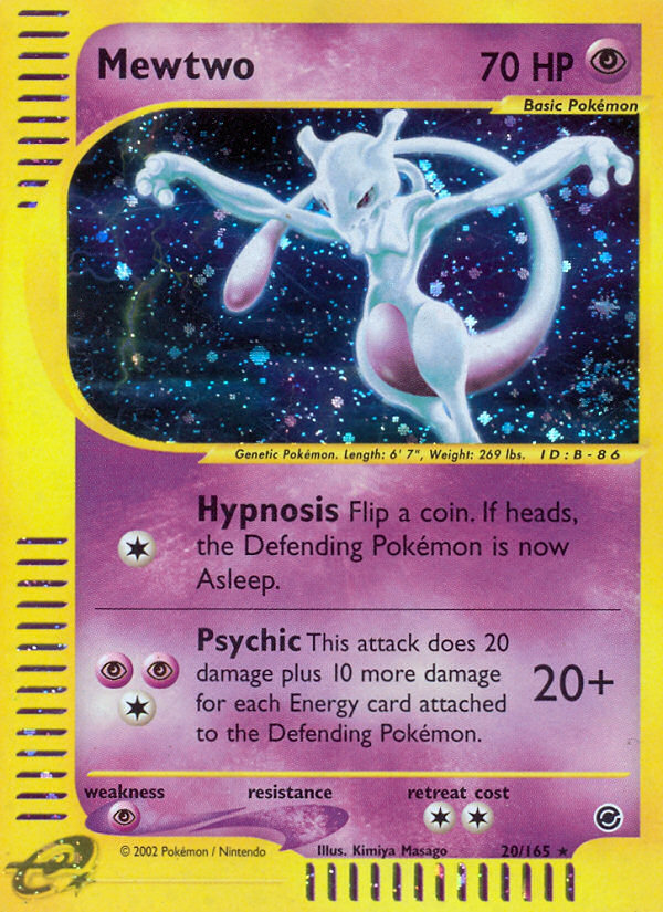 Pokemon | Mewtwo (20/165) [Expedition: Base Set] | The Nerd Merchant