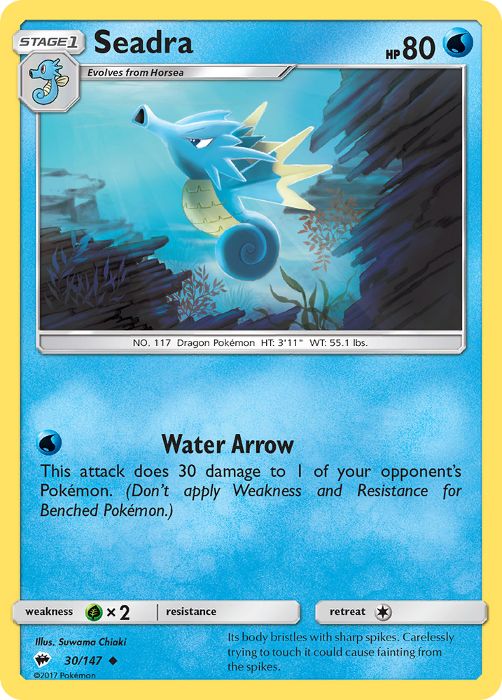 Pokemon | Seadra (30/147) [Sun & Moon: Burning Shadows] | The Nerd Merchant