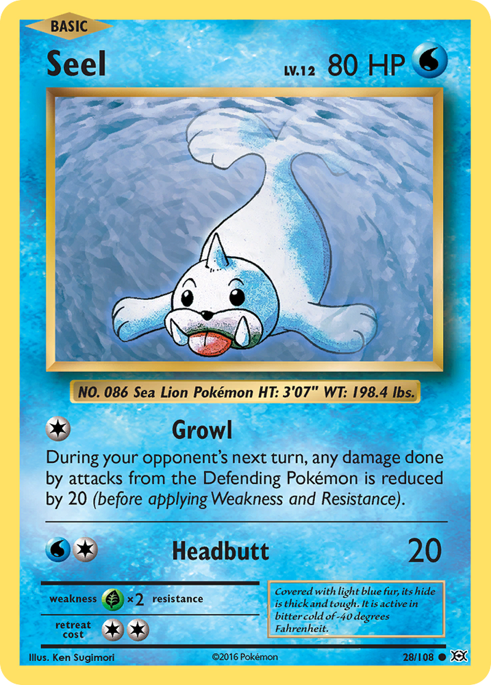 Pokemon | Seel (28/108) [XY: Evolutions] | The Nerd Merchant