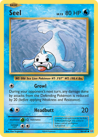Pokemon | Seel (28/108) [XY: Evolutions] | The Nerd Merchant