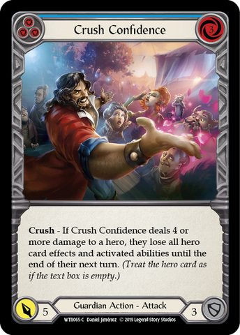Flesh and Blood TCG | Crush Confidence (Blue) [WTR065-C] (Welcome to Rathe)  Alpha Print Normal | The Nerd Merchant