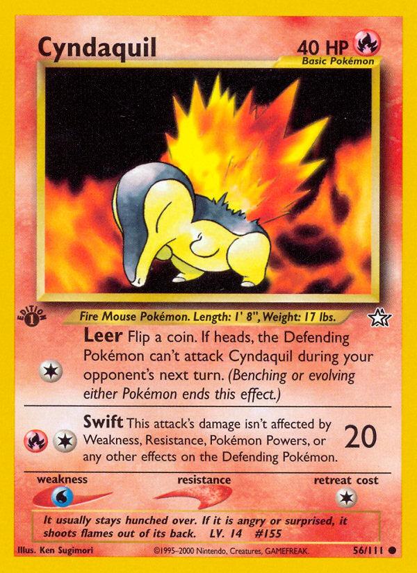 Pokemon | Cyndaquil (56/111) [Neo Genesis 1st Edition] | The Nerd Merchant