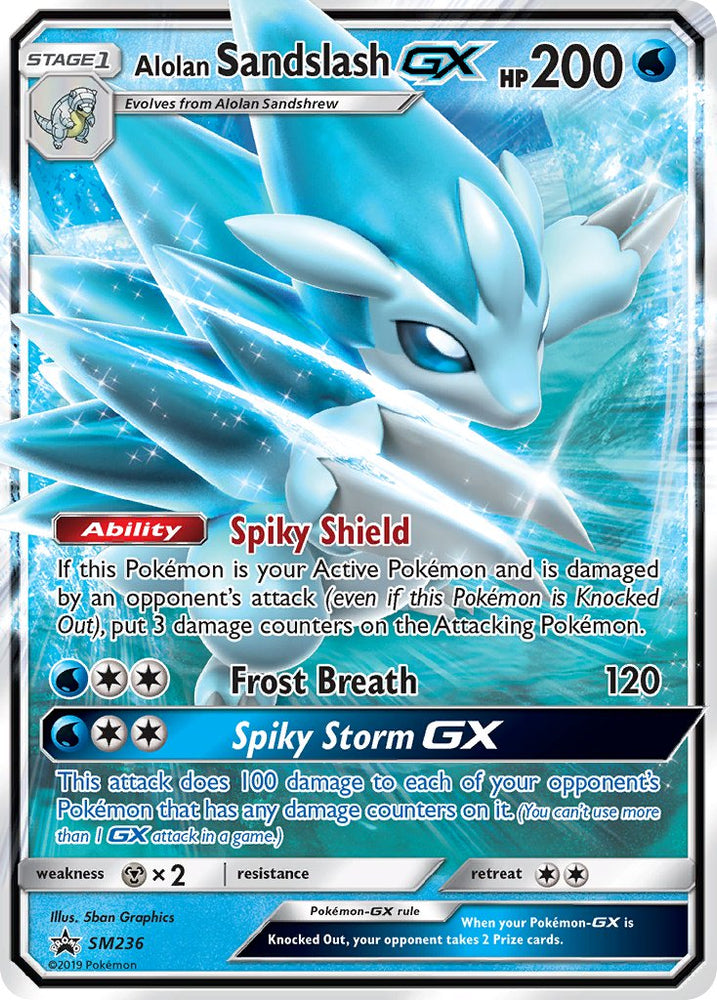 Pokemon | Alolan Sandslash GX (SM236) [Sun & Moon: Black Star Promos] | The Nerd Merchant