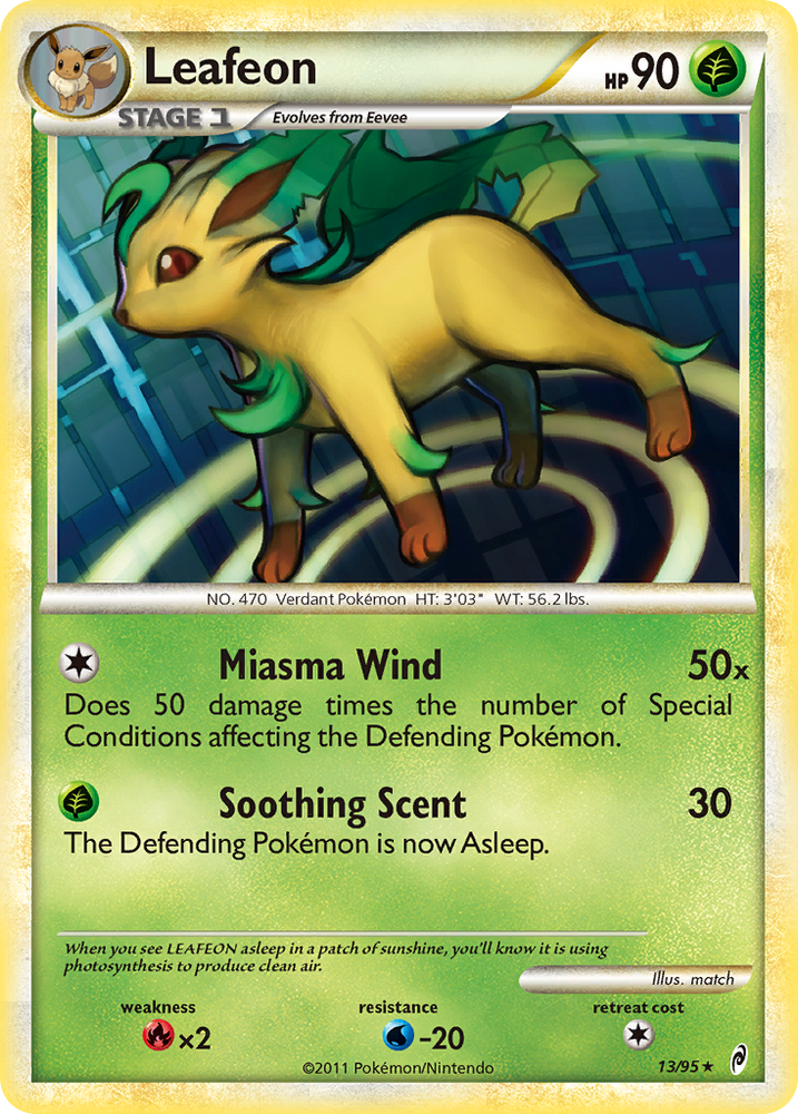 Pokemon | Leafeon (13/95) [HeartGold & SoulSilver: Call of Legends] | The Nerd Merchant