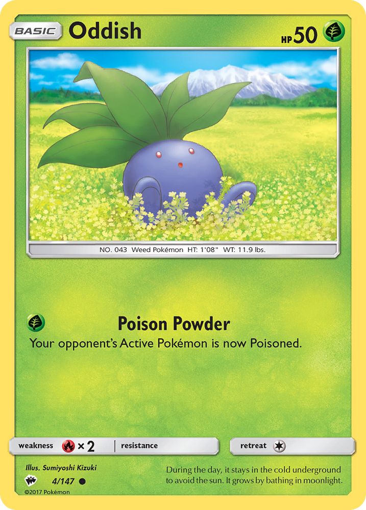 Pokemon | Oddish (4/147) [Sun & Moon: Burning Shadows] | The Nerd Merchant