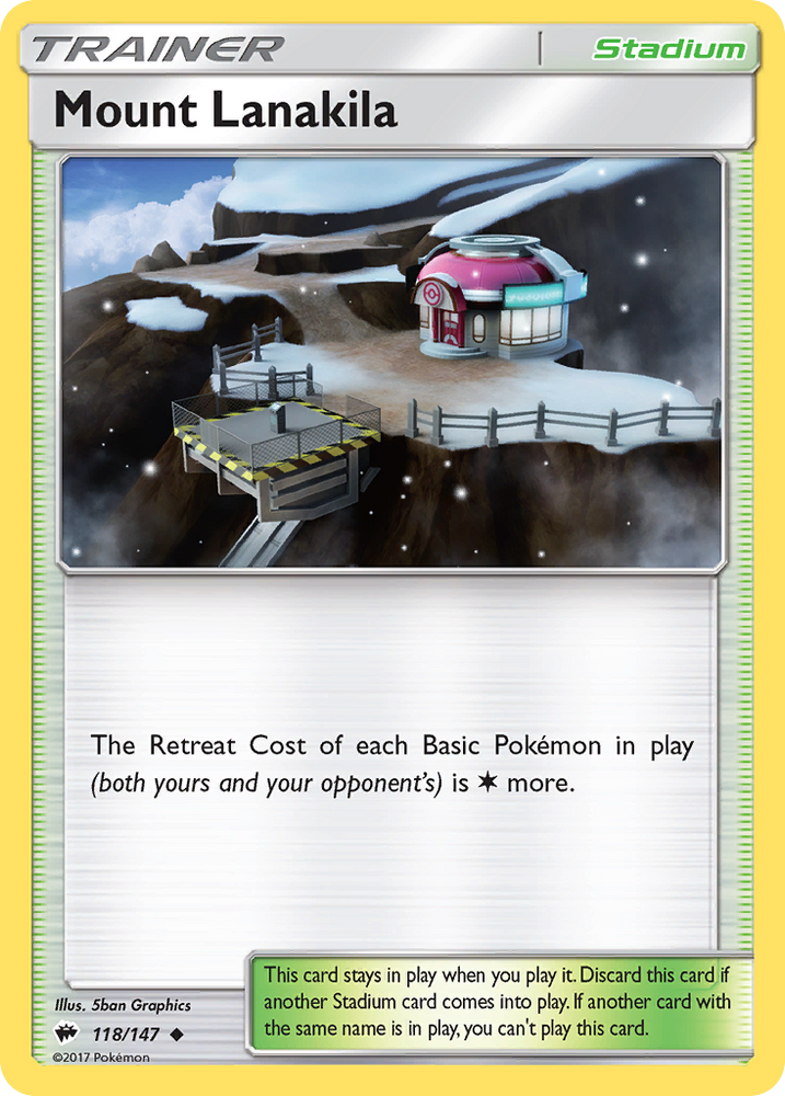 Pokemon | Mount Lanakila (118/147) [Sun & Moon: Burning Shadows] | The Nerd Merchant