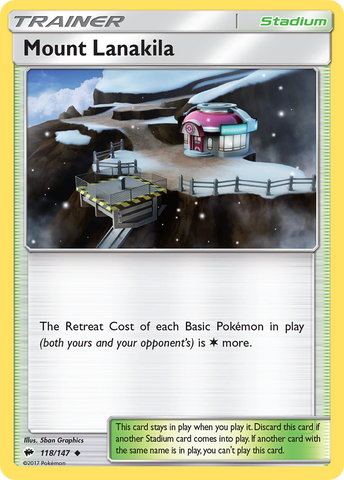 Pokemon | Mount Lanakila (118/147) [Sun & Moon: Burning Shadows] | The Nerd Merchant