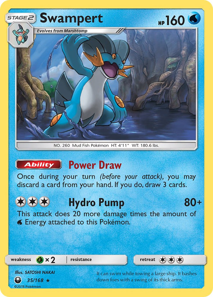 Pokemon | Swampert (35/168) (Theme Deck Exclusive) [Sun & Moon: Celestial Storm] | The Nerd Merchant