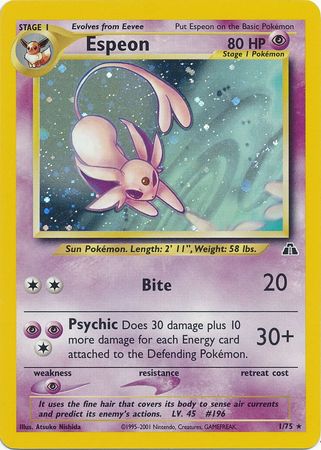 Pokemon | Espeon (1/75) [Neo Discovery Unlimited] | The Nerd Merchant