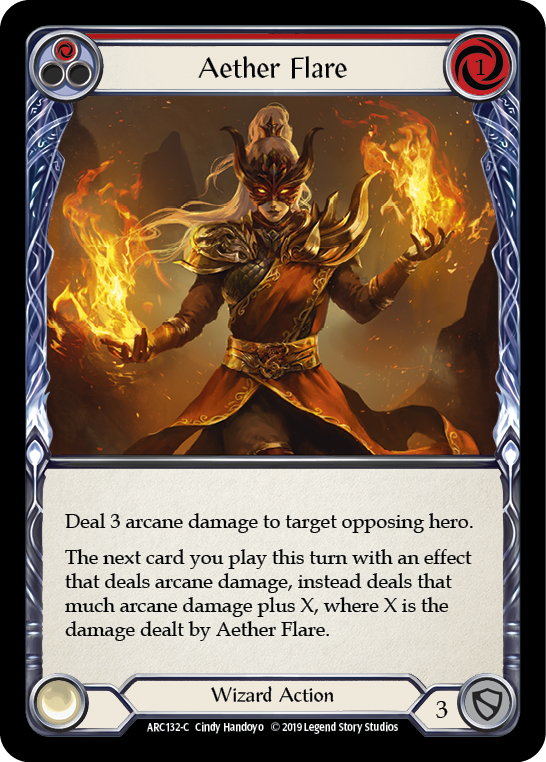 Flesh and Blood TCG | Aether Flare (Red) [ARC132-C] (Arcane Rising)  1st Edition Normal | The Nerd Merchant