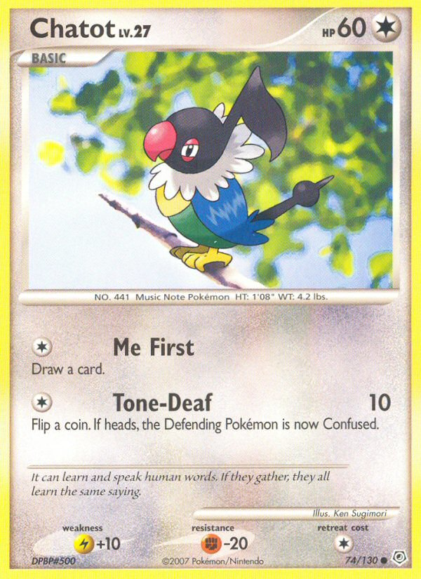 Pokemon | Chatot (74/130) [Diamond & Pearl: Base Set] | The Nerd Merchant