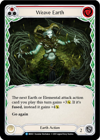 Flesh and Blood TCG | Weave Earth (Red) [BRI021] (Tales of Aria Briar Blitz Deck)  1st Edition Normal | The Nerd Merchant