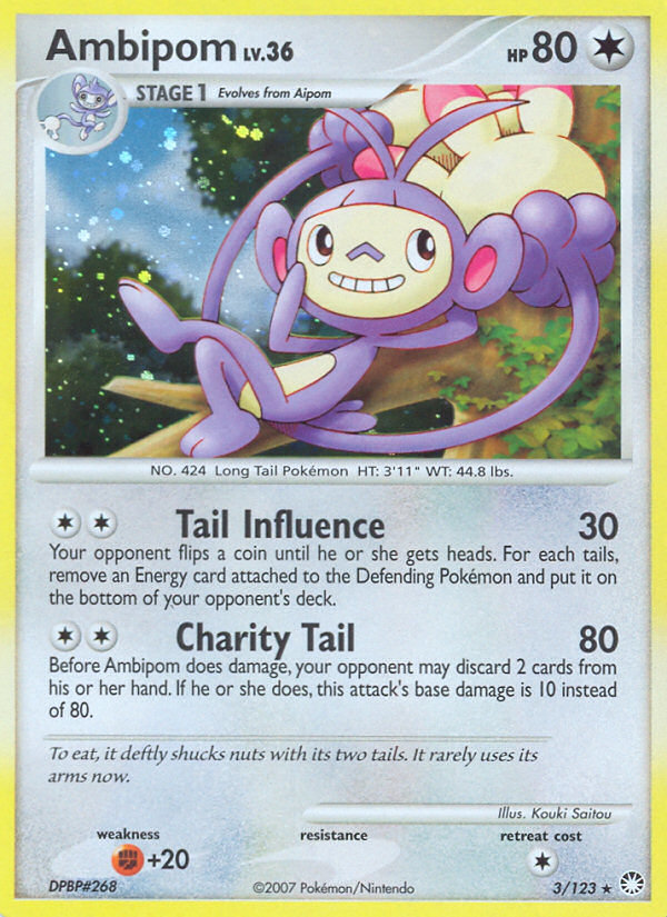 Pokemon | Ambipom (3/123) [Diamond & Pearl: Mysterious Treasures] | The Nerd Merchant