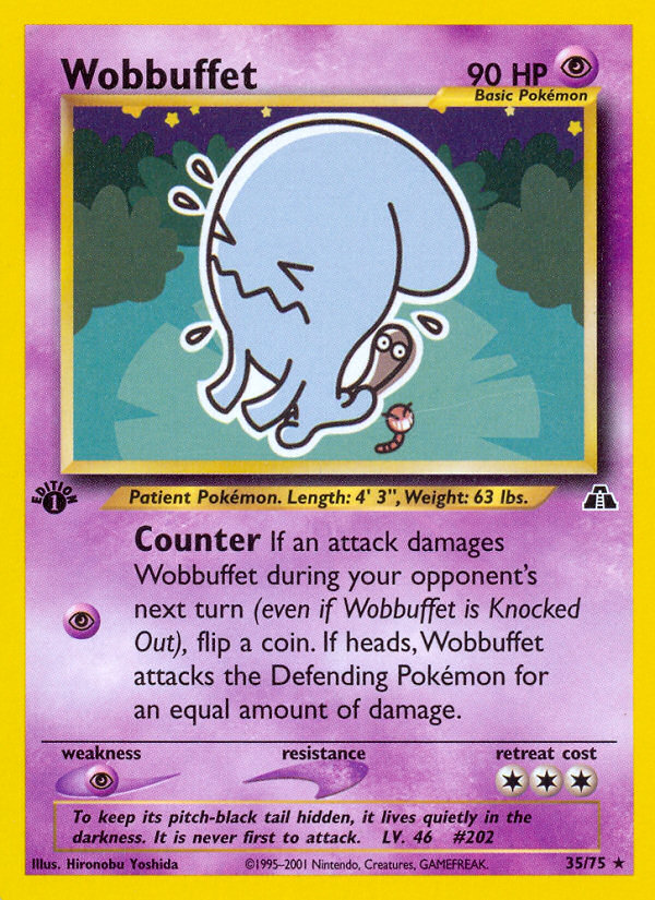 Pokemon | Wobbuffet (35/75) [Neo Discovery 1st Edition] | The Nerd Merchant