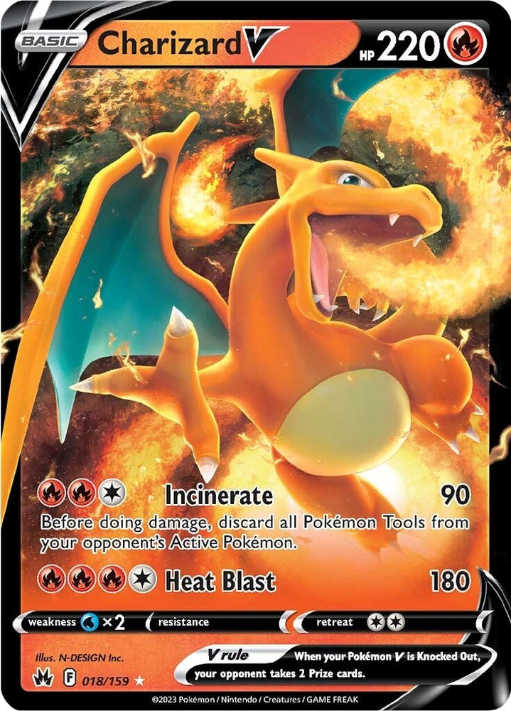 Pokemon | Charizard V (018/159) [Sword & Shield: Crown Zenith] | The Nerd Merchant