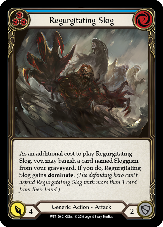 Flesh and Blood TCG | Regurgitating Slog (Blue) [WTR199-C] (Welcome to Rathe)  Alpha Print Rainbow Foil | The Nerd Merchant