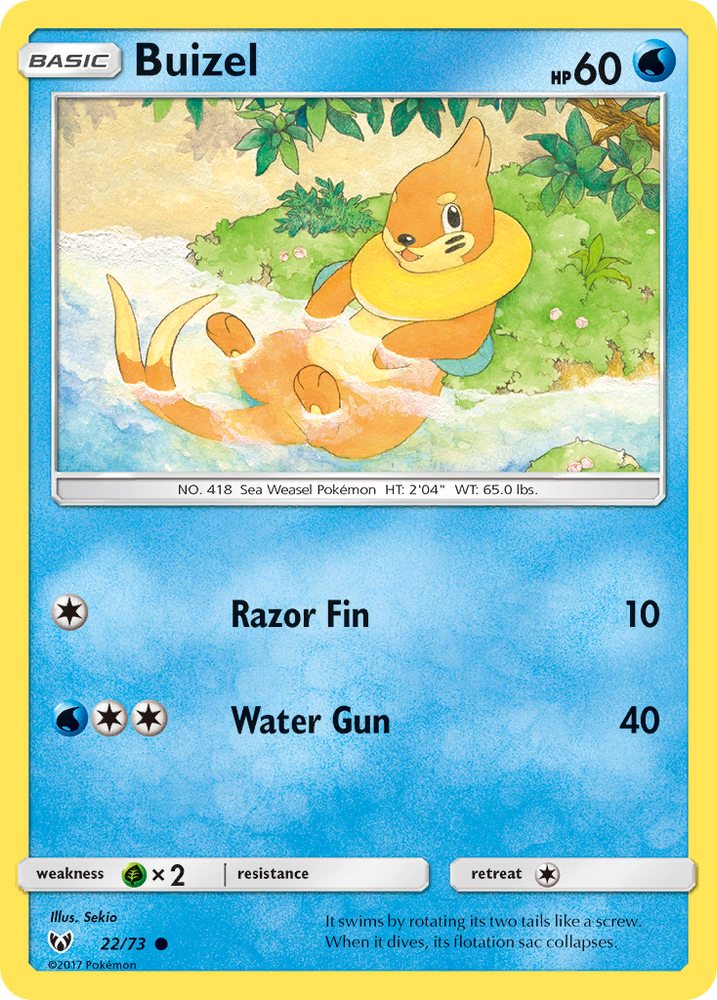 Pokemon | Buizel (22/73) [Sun & Moon: Shining Legends] | The Nerd Merchant