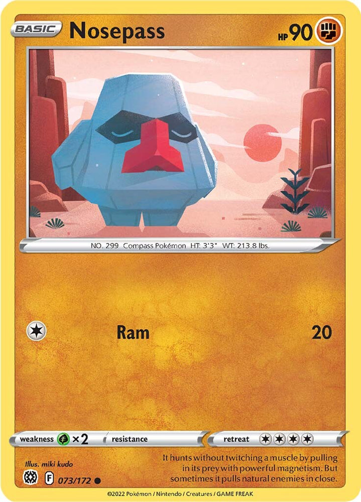 Pokemon | Nosepass (073/172) [Sword & Shield: Brilliant Stars] | The Nerd Merchant