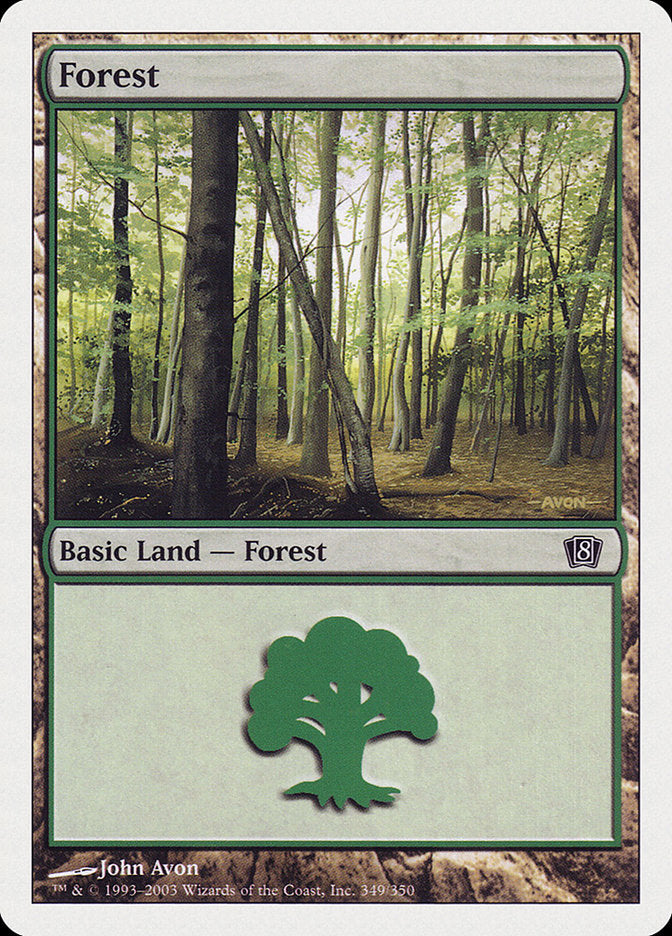 Magic | Forest (349) [Eighth Edition] | The Nerd Merchant