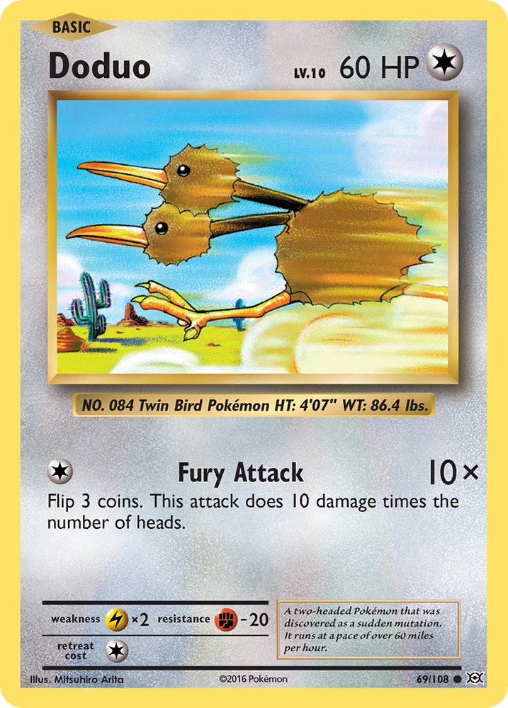 Pokemon | Doduo (69/108) [XY: Evolutions] | The Nerd Merchant
