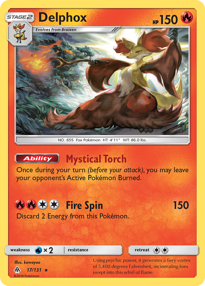 Pokemon | Delphox (17/131) [Sun & Moon: Forbidden Light] | The Nerd Merchant