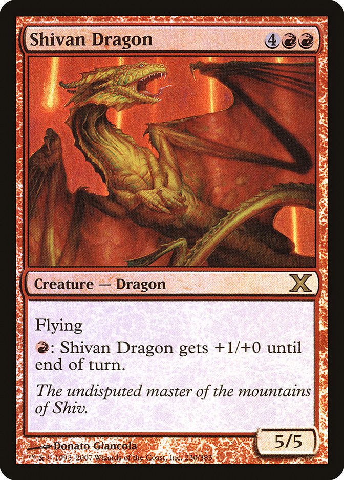 Magic | Shivan Dragon (Premium Foil) [Tenth Edition] | The Nerd Merchant
