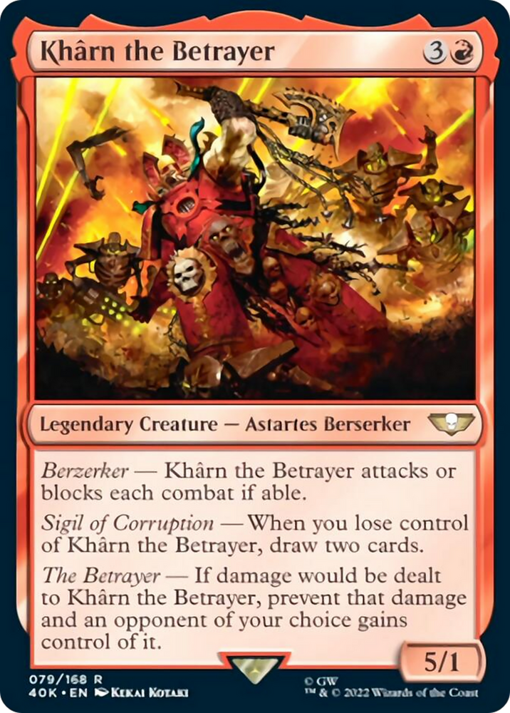 Magic | Kharn the Betrayer (Surge Foil) [Warhammer 40,000] | The Nerd Merchant