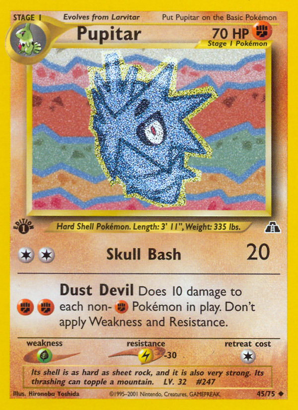 Pokemon | Pupitar (45/75) [Neo Discovery 1st Edition] | The Nerd Merchant