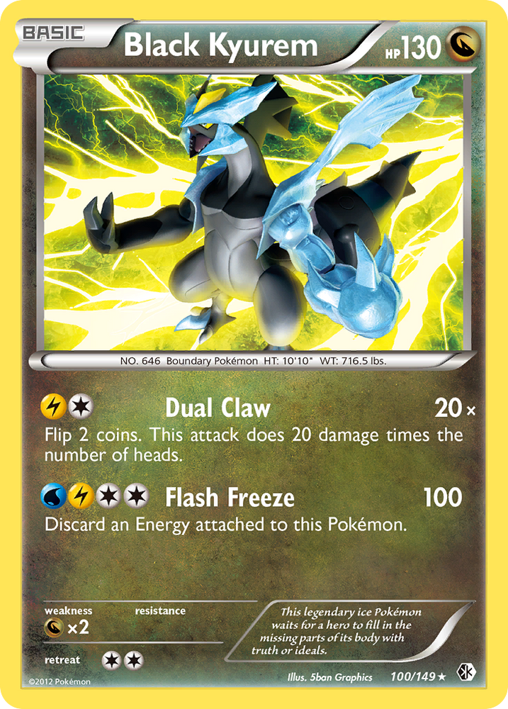 Pokemon | Black Kyurem (100/149) [Black & White: Boundaries Crossed] | The Nerd Merchant