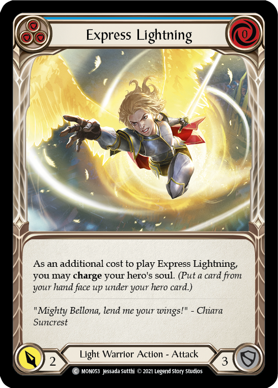 Flesh and Blood TCG | Express Lightning (Blue) [MON053] (Monarch)  1st Edition Normal | The Nerd Merchant