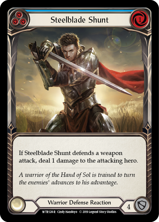 Flesh and Blood TCG | Steelblade Shunt (Blue) [WTR128-R] (Welcome to Rathe)  Alpha Print Normal | The Nerd Merchant
