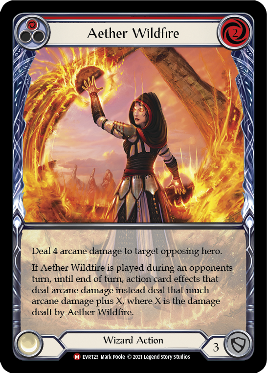 Flesh and Blood TCG | Aether Wildfire [EVR123] (Everfest)  1st Edition Extended Art Rainbow Foil | The Nerd Merchant
