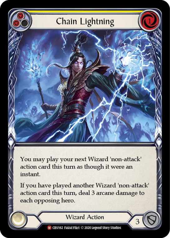 Flesh and Blood TCG | Chain Lightning [CRU162] (Crucible of War)  1st Edition Normal | The Nerd Merchant