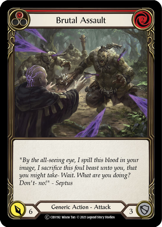 Flesh and Blood TCG | Brutal Assault (Red) [U-CRU192] (Crucible of War Unlimited)  Unlimited Rainbow Foil | The Nerd Merchant