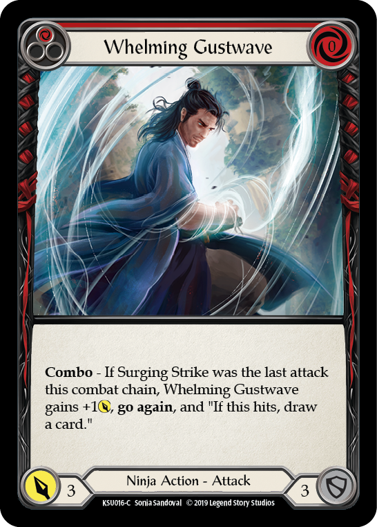 Flesh and Blood TCG | Whelming Gustwave (Red) [KSU016-C] (Katsu Hero Deck)  1st Edition Normal | The Nerd Merchant