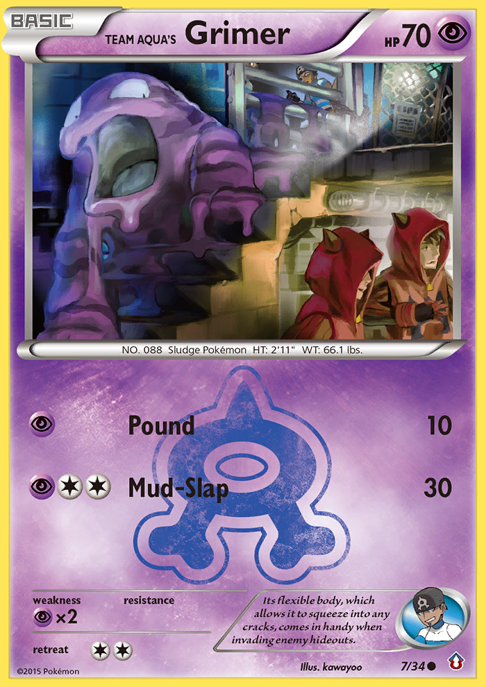 Pokemon | Team Aqua's Grimer (7/34) [XY: Double Crisis] | The Nerd Merchant