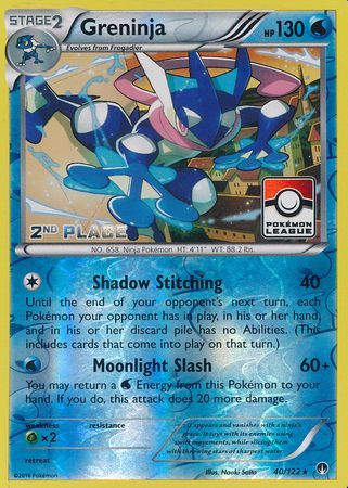 Pokemon | Greninja (40/122) (League Promo 2nd Place) [XY: BREAKpoint] | The Nerd Merchant