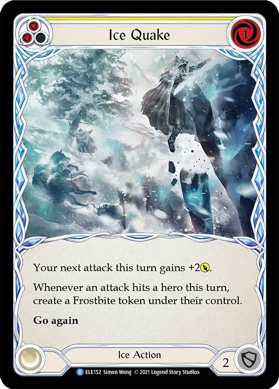 Flesh and Blood TCG | Ice Quake (Yellow) [ELE152] (Tales of Aria)  1st Edition Rainbow Foil | The Nerd Merchant
