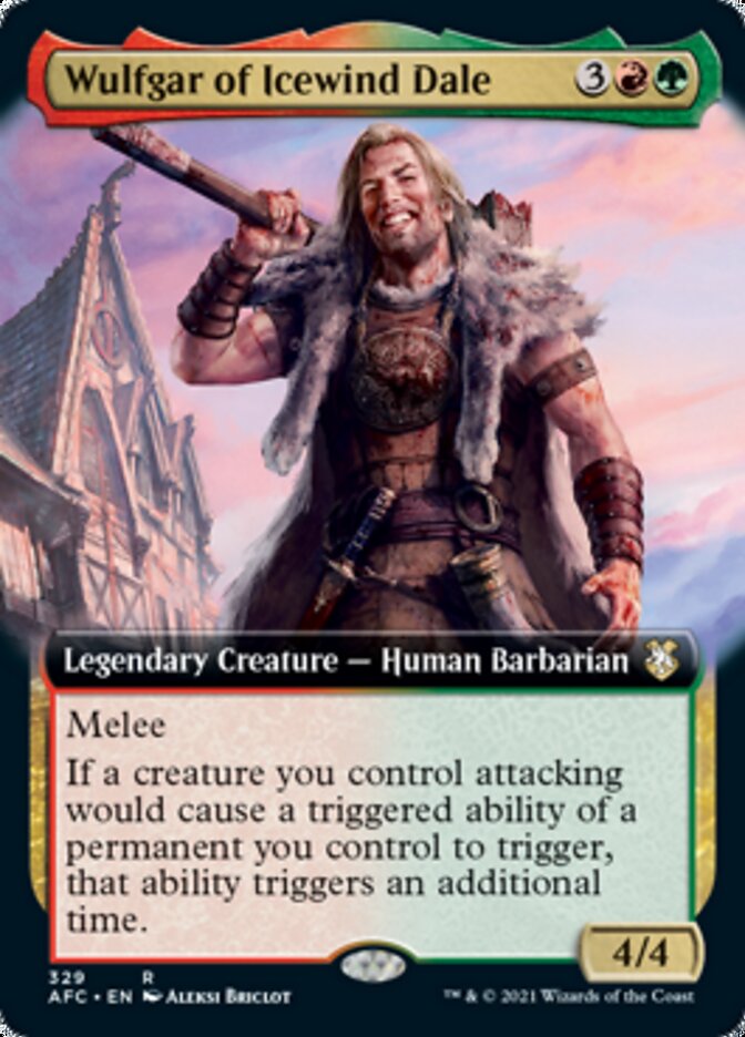 Magic | Wulfgar of Icewind Dale (Extended Art) [Dungeons & Dragons: Adventures in the Forgotten Realms Commander] | The Nerd Merchant