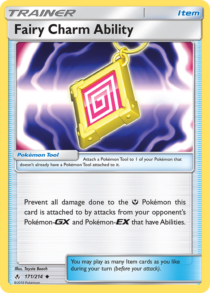 Pokemon | Fairy Charm Ability (171/214) [Sun & Moon: Unbroken Bonds] | The Nerd Merchant
