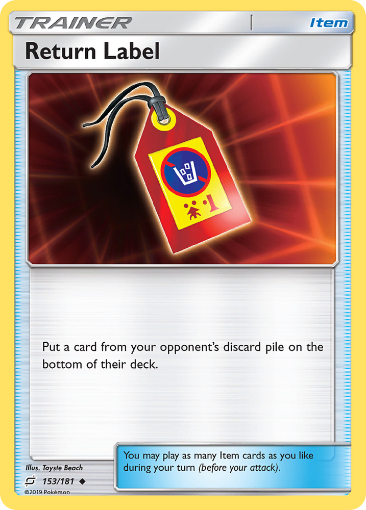 Pokemon | Return Label (153/181) [Sun & Moon: Team Up] | The Nerd Merchant