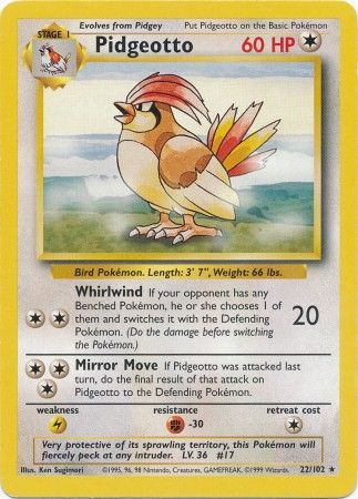 Pokemon | Pidgeotto (22/102) [Base Set Unlimited] | The Nerd Merchant