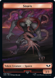 Magic | Spawn // Blue Horror Double-Sided (Surge Foil) [Warhammer 40,000 Tokens] | The Nerd Merchant