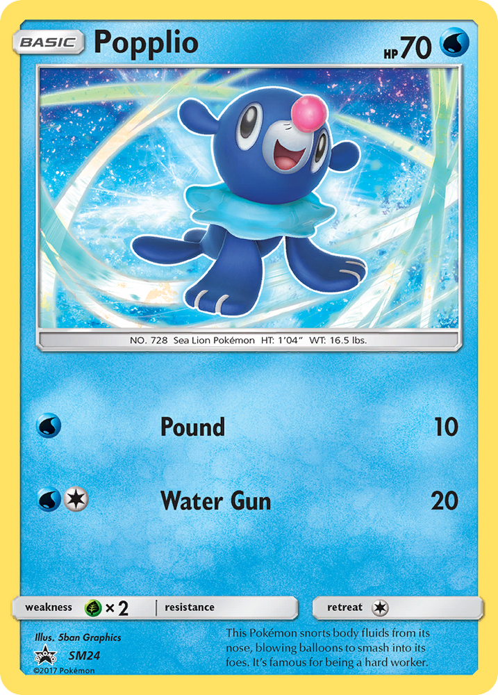 Pokemon | Popplio (SM24) [Sun & Moon: Black Star Promos] | The Nerd Merchant