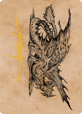 Magic | Ancient Brass Dragon Art Card (49) (Gold-Stamped Signature) [Commander Legends: Battle for Baldur's Gate Art Series] | The Nerd Merchant