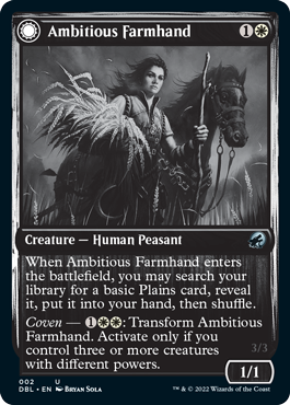 Magic | Ambitious Farmhand // Seasoned Cathar [Innistrad: Double Feature] | The Nerd Merchant